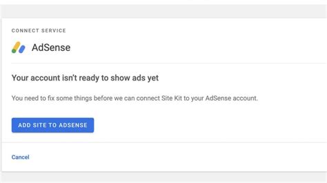 tips  fix  account isnt ready  show ads  google site kit