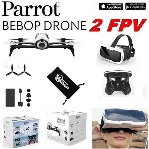 parrot pack drone bebop   masque fpv etui winup offert lunette fpv  skycontroller