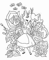 Alice Meraviglie Paese Disegni Coloring Kolorowanki Cantanti Merveilles Coloriages Alicja Kwiatami Cartonionline Chantent Wunderland sketch template