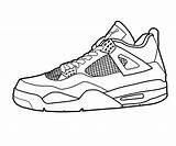 Coloring Shoes Pages Jordans Drawing Print Use These Pdf sketch template