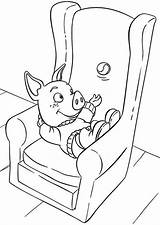 Piggly Wiggly Jakers Piggley Aventuras Winks Couch Sitting Animados sketch template