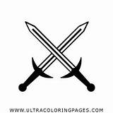Spade Espadas Cruzadas Stampare Ultracoloringpages sketch template