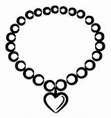 Necklace Kette Collana Collier Perlas Corazones Amor Stampare Necklaces Malvorlage Malvorlagen Valentijn Risultati Misti Primaire Collane Categorias Kategorien Kleurplaten sketch template