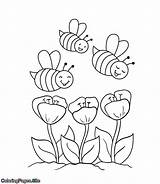 Bees Coloringpages sketch template