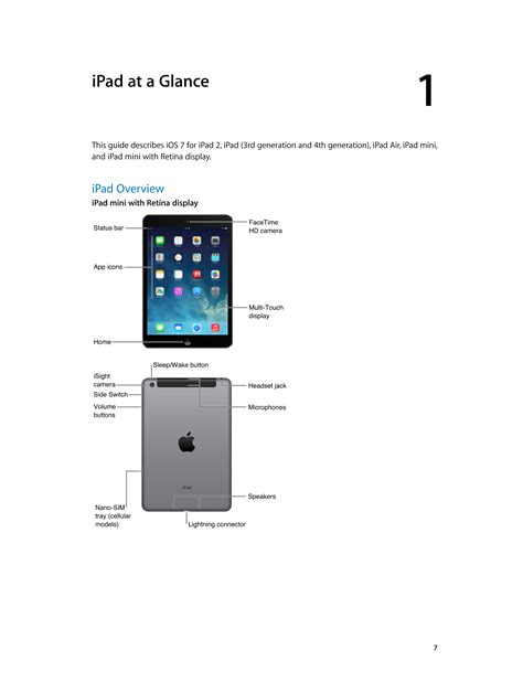 manual apple ipad mini  ios  device guides