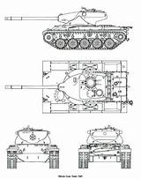T77 M60 M48 M47 Pershing M26 M46 Mbt sketch template