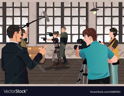 production scene royalty  vector image