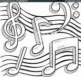 Music Notes Musical Coloring Pages Sketch Note Drawing Treble Printable Clef Vector Symbol Sheets Drawings Doodle Line Border Preschoolers Color sketch template