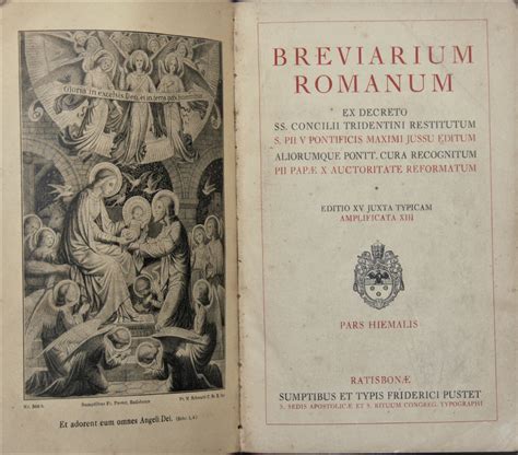 breviarium romanum  decreto ss concilii tridentini restitutum  pii  pontificis maximi