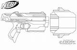 Nerf Gun Coloring Pages sketch template
