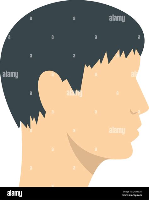 human head side view icon flat style stock vector image art alamy