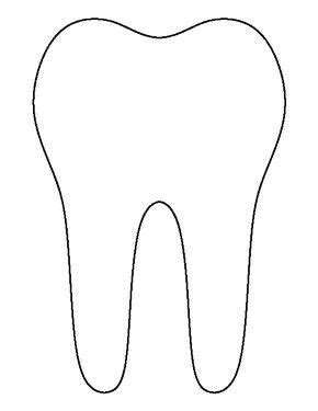 tooth pattern   printable outline  crafts creating stencils