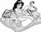 Colorir Tigre Desenhos Rajah Aladdin Laying Tudodesenhos sketch template