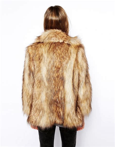 asos asos vintage faux fur coat  asos