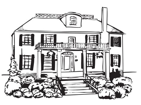 mansions colouring pages sketch coloring page
