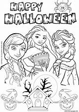 Coloring Frozen Elsa Disney Moana Halloween Pages Printable Print Color sketch template