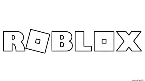 coloriage roblox logo dessin roblox  imprimer