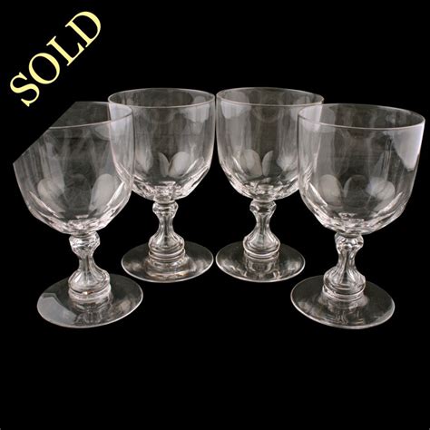 four victorian glass rummers antique wine glasses