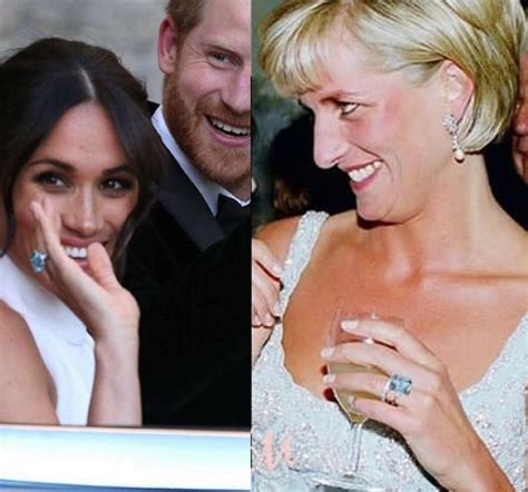 meghan markle rocks princess diana s diamond ring to