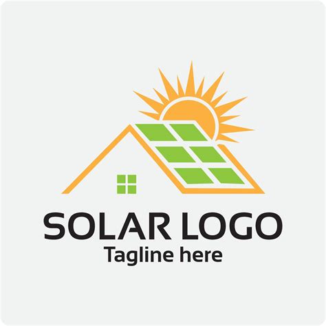 sun solar green energy logo design template solar logo design  vector  vector art