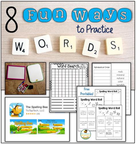 fun spelling word activities word work  thompsons treasures