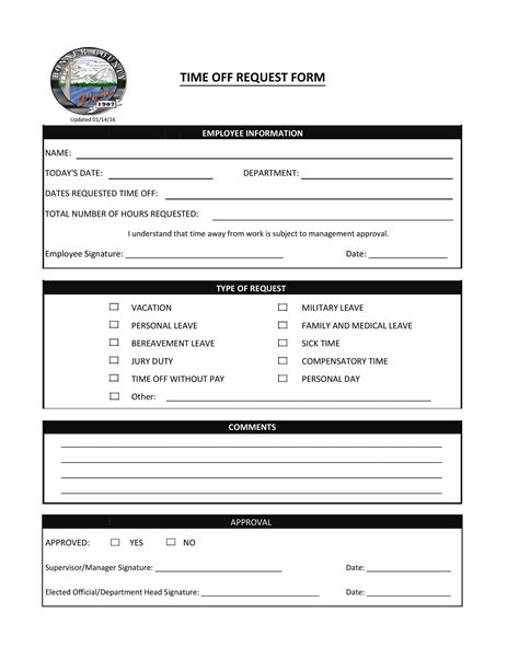 effective time  request forms templates template lab