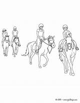Caballo Paseo Horses Equitacion Hipica Riders Línea sketch template