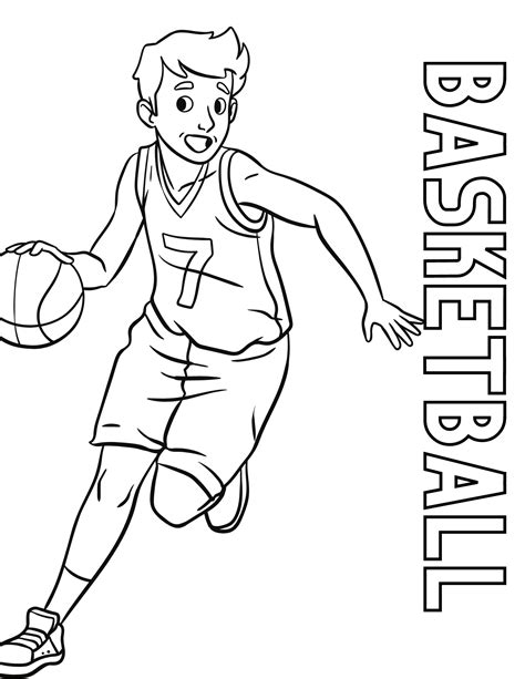coloring pages  basketball teams