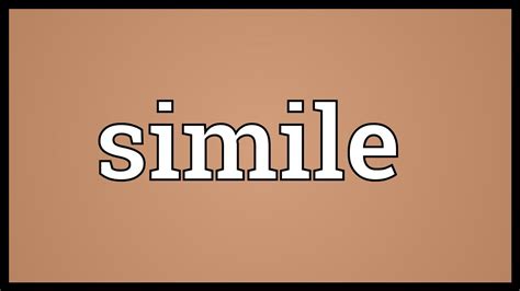 simile meaning youtube