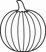 Pumpkin Clip Lineart Outline Line Halloween Food Harvest Color Sweetclipart sketch template