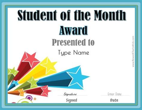student   month student certificates student   month star