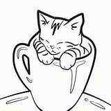 Cat Coloring Cute Pages Drawing Kitty Fat Kids Kitten Clipartbest Color Kittens Cats Funny Simple Clipart Sheets Play Sleeping Cup sketch template