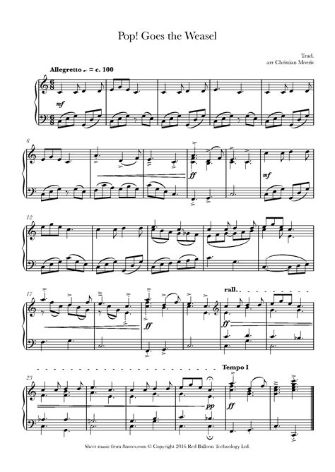 pop   weasel sheet   piano notescom