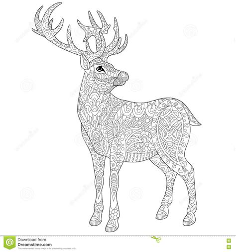 top  ideas  reindeer coloring pages  adults home