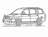 Coloring Pages Car Suv Kids sketch template