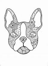 Bulldog Coloring French Pages Frenchie Dog Zentangle Printable Etsy Bull Puppy Pdf Color Bulldogs Template Crayola Sold sketch template