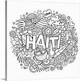 Haiti Haitian Entitled sketch template
