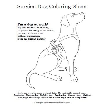 guide dog coloring pages  printable coloring pages