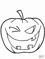 Pumpkin Halloween Coloring Pages Printable Winking Drawing Pumpkins Outline Kids Color Cartoon Clipart Scythe Template Blank Evil Getdrawings Supercoloring Sheets sketch template