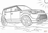Coloring Kia Soul Pages Cars Printable Supercoloring Drawing sketch template