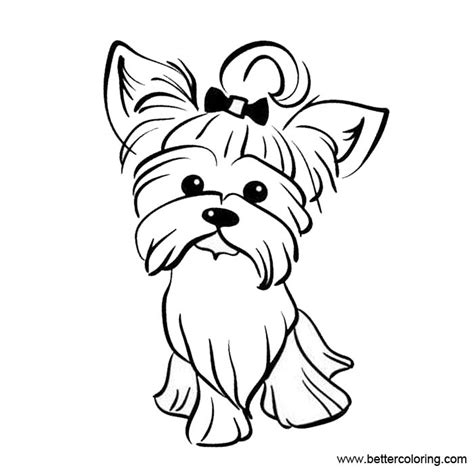 yorkie coloring pages  printable coloring pages