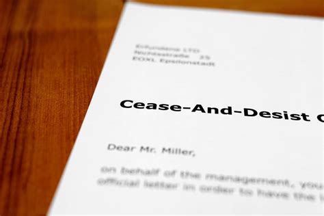 respond   cease  desist letter  law office  greg