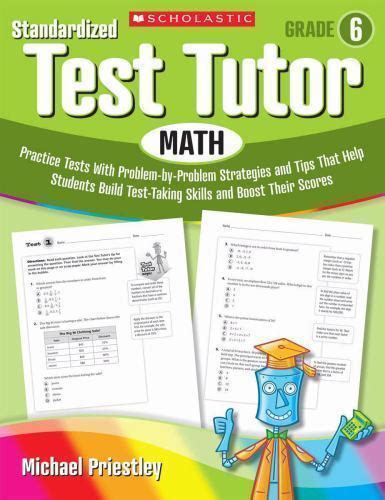 Standardized Test Tutor Math Grade 6 Practice Tests With Problem By