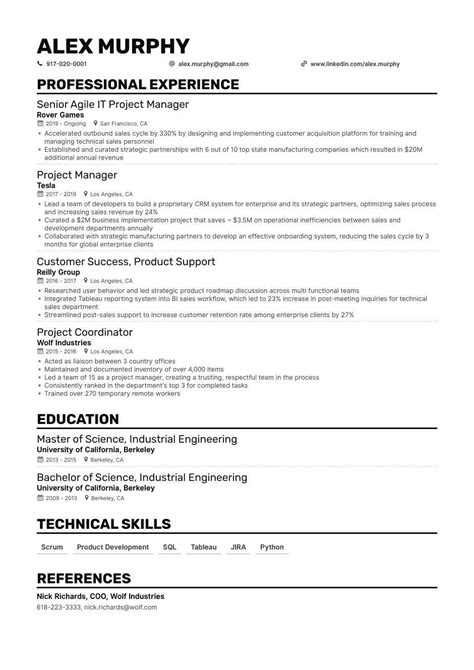 scrum master resume  guide  templates