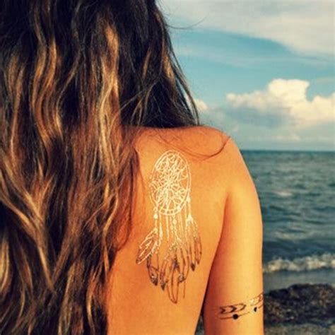 silver and gold metallic temporary jewelry tattoos ⋆ instyle fashion one