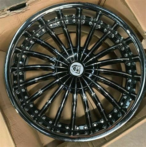 stylish lexani cs   wheels  black chrome