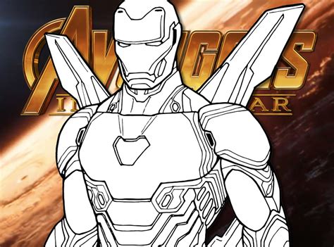 coloring pages iron man mark  drawing