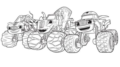 blaze   monster machines coloring pages monster coloring pages