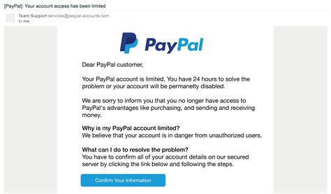 Paypal Phishing Email Example Hook Security