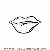 Labios Kuss Dibujo Página Lippen sketch template